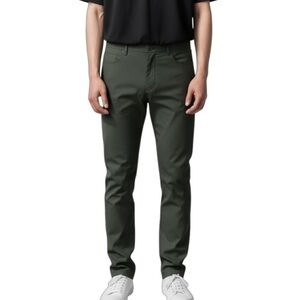 GAP Fit Drive Men's Performance Nylon Chinos Pants Size 36/32 Olive Green